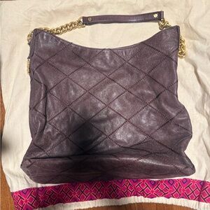 Tory Burch, dark purple, leather hobo bag in great condition